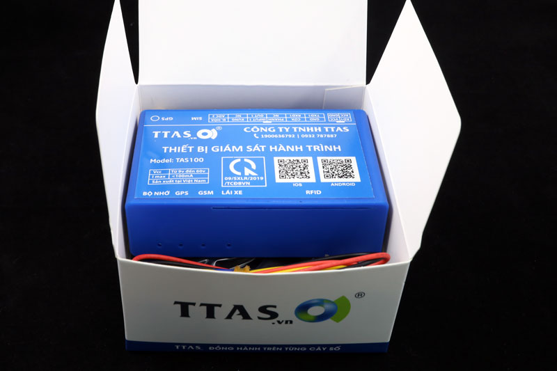 Mở-hộp-thiết-bị-TAS100 TAS100, thiết bị giám sát hành trình, thiết bị định vị